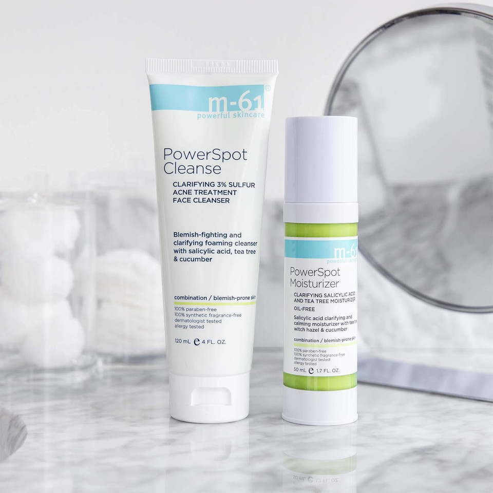 M-61 Powerspot Moisturizer - Clarifying, Hydrating And Soothing Oil-Free Moisturizer With Salicylic, Glycolic, Witch Hazel & Tea Tree