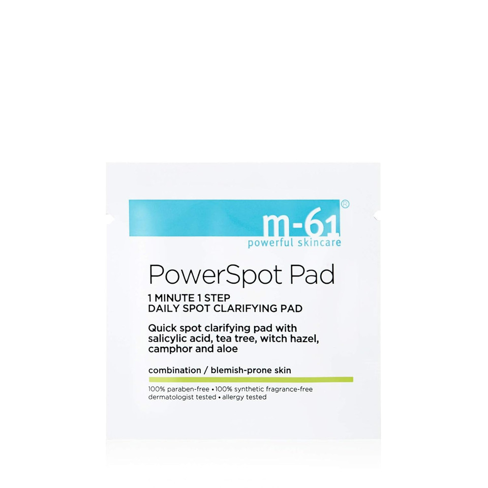 M-61 Powerspot Pads | Quick Spot Clarifying Pad With Salicylic Acid, Tea Tree, Witch Hazel, Aloe. For Blemish-Prone Skin - 30 Treatments