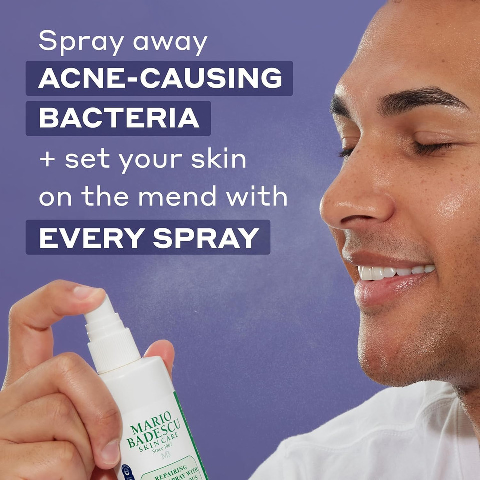 Mario Badescu Repairing Hocl Facial Spray With Hypochlorous Acid  Soothes & Calms Angry, Irritated Skin, Reduce Redness & Flare-Ups  Ph Balancing, Non-Irritating Cleanser, Fragrance-Free
