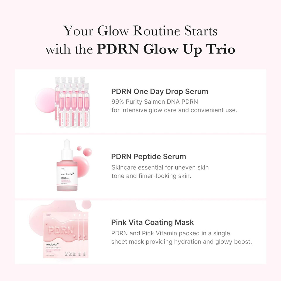 Medicube Pink Pdrn Trio Gift Set For Glass Glow Skin -Hydrating, Firming, And Radiance-Boosting Skincare Set For Women & Girls | With Salmon Dna Pdrn, Peptides And Pink Vitamin | Korean Skincare Medicube Pink Pdrn Trio Gift Set For Glass Glow Skin -Hydrating, Firming, And Radiance-Boosting Skincare Set For Women & Girls | With Salmon Dna Pdrn, Peptides And Pink Vitamin | Korean Skincare