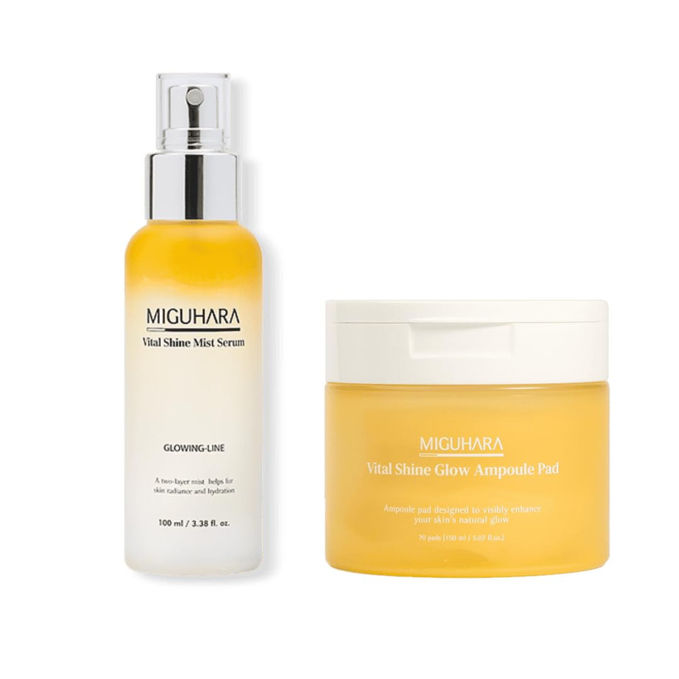 Vital Shine Mist Serum & Glow Ampoule Pad Bundle