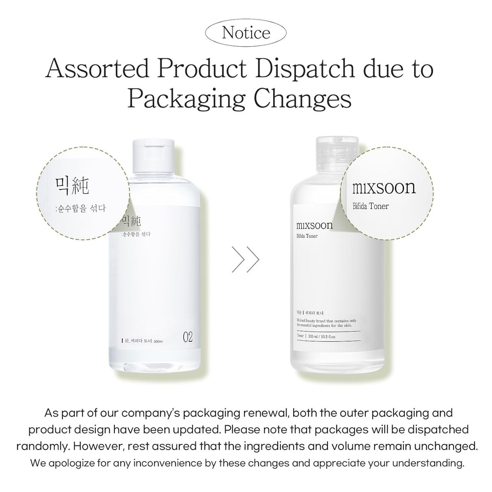 Mixsoon Bifida Toner 10.14 Fl Oz / 300 Ml