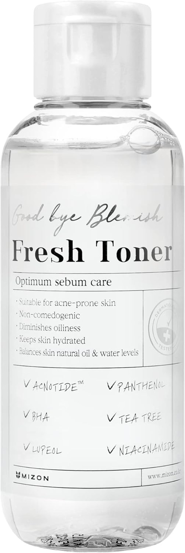 Mizon Goodbye Blemish Fresh Toner, Bha, Niacinamide For Excessive Sebum, Troubled Skin, Acne Treatment, Breakout Treatment, Korean Skincare, Acne Spot Treatment, Smooth Skin (120Ml/4.05 Fl. Oz.) Mizon Goodbye Blemish Fresh Toner, Bha, Niacinamide For Excessive Sebum, Troubled Skin, Acne Treatment, Breakout Treatment, Korean Skincare, Acne Spot Treatment, Smooth Skin (120Ml/4.05 Fl. Oz.)