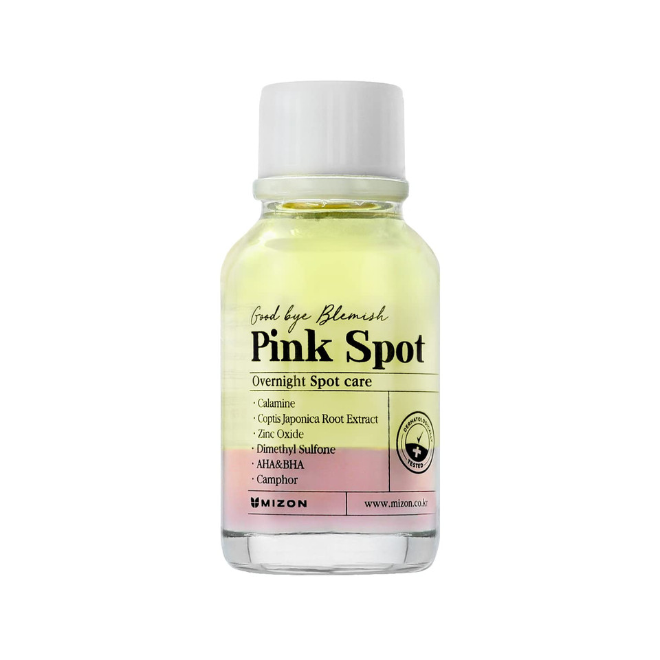 Mizon Pink Spot Overnight Spot Care Pimple Care Product With Calamine Aha Bha Acne Treatment Breakout Treatment (19Ml/0.65 Fl Oz)