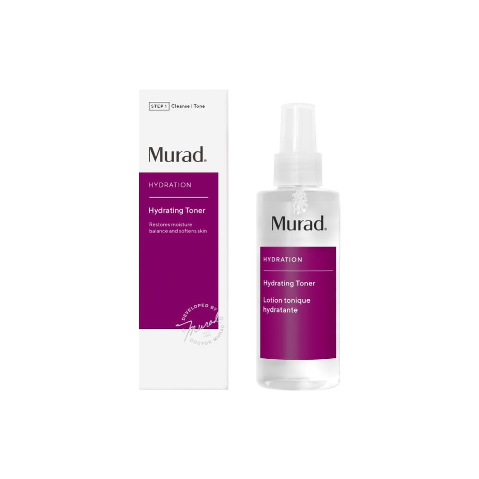 Murad Hydrating Toner  Moisture-Replenishing Alcohol-Free Face Toner With Lecithin, Grape Seed, Peach & Cucumber Extracts For Deep Hydration, Soothing Irritation, & Refreshed Skin - 6 Fl Oz