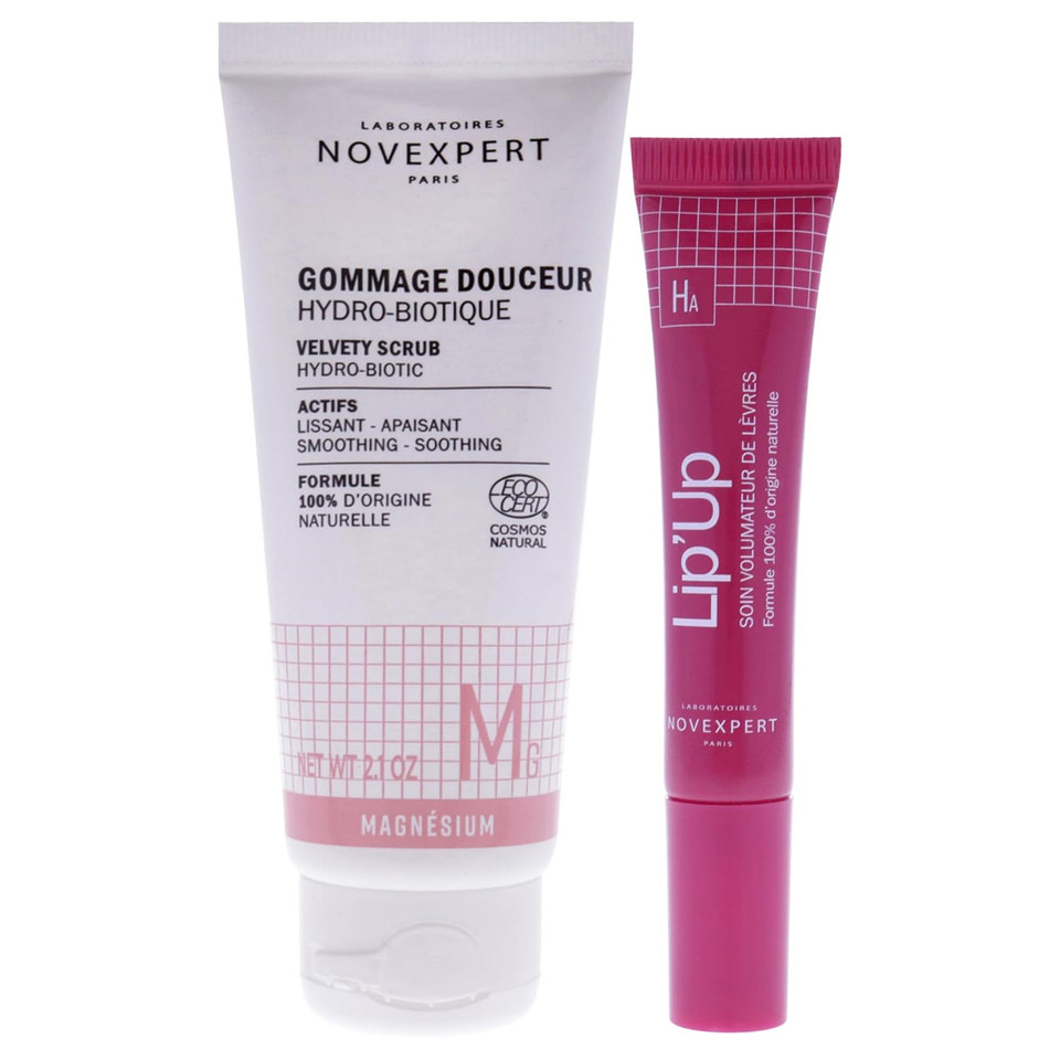 Renew You Skin Duo For Women - 2 Pc 2.1Oz Hydro-Biotic Gentle Scrub, 0.27Oz Plumping Lip Care