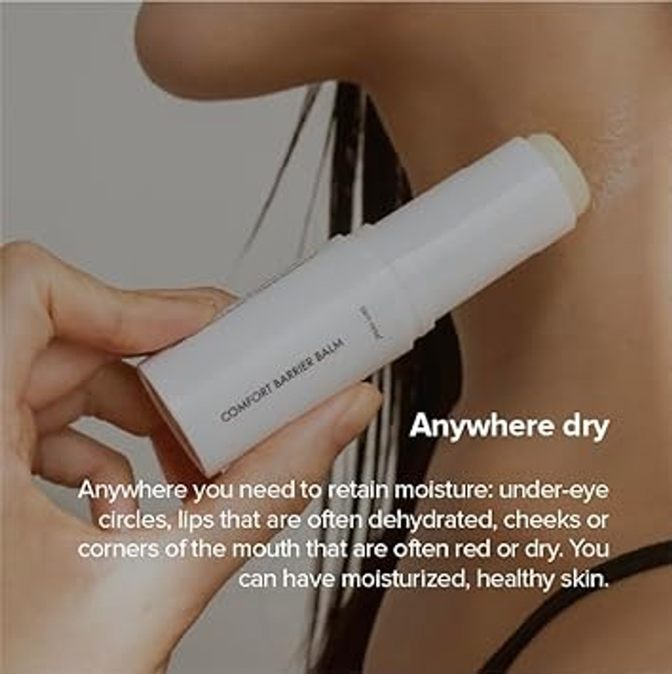 Comfort Barrier Balm 0.35 Oz /10G  Organic Stick Moisturizer With Olive Squalane & Shea Butter, Fragrance-Free, Vegan, For Sensitive & Dry Skin