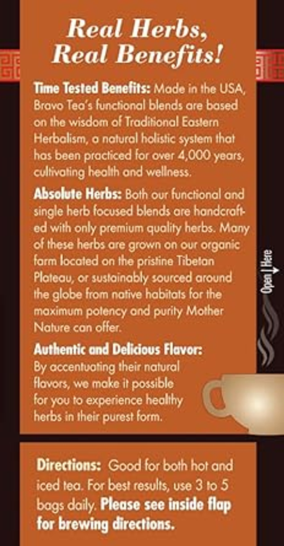 Bravo Tea Turkey Tail Mushroom Herbal Tea, Caffeine Free 20 Tea Bags