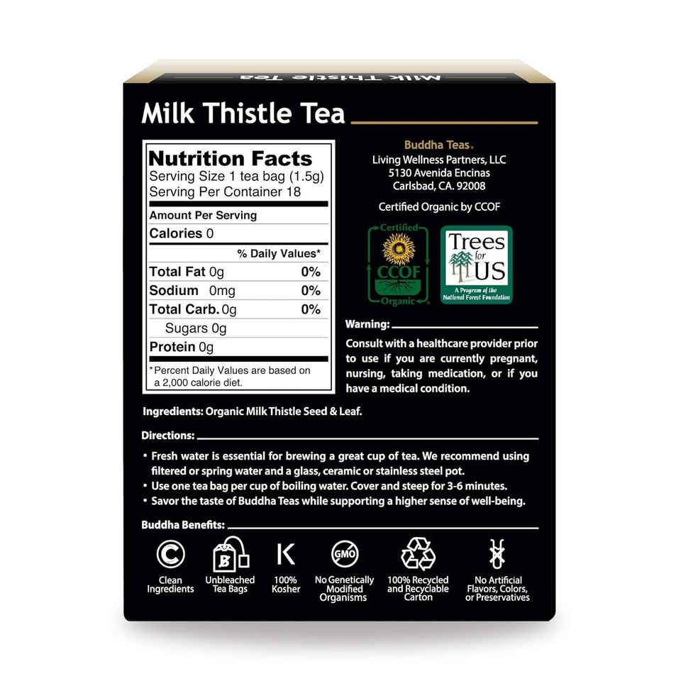 Buddha Teas - Calm Buddha Blend - Organic Herbal Tea - For Health & Wellbeing - Blend Of Organic Herbs - Clean Ingredients - Caffeine Free - Ou Kosher & Organic - Non-Gmo - 18 Bleach-Free Tea Bags