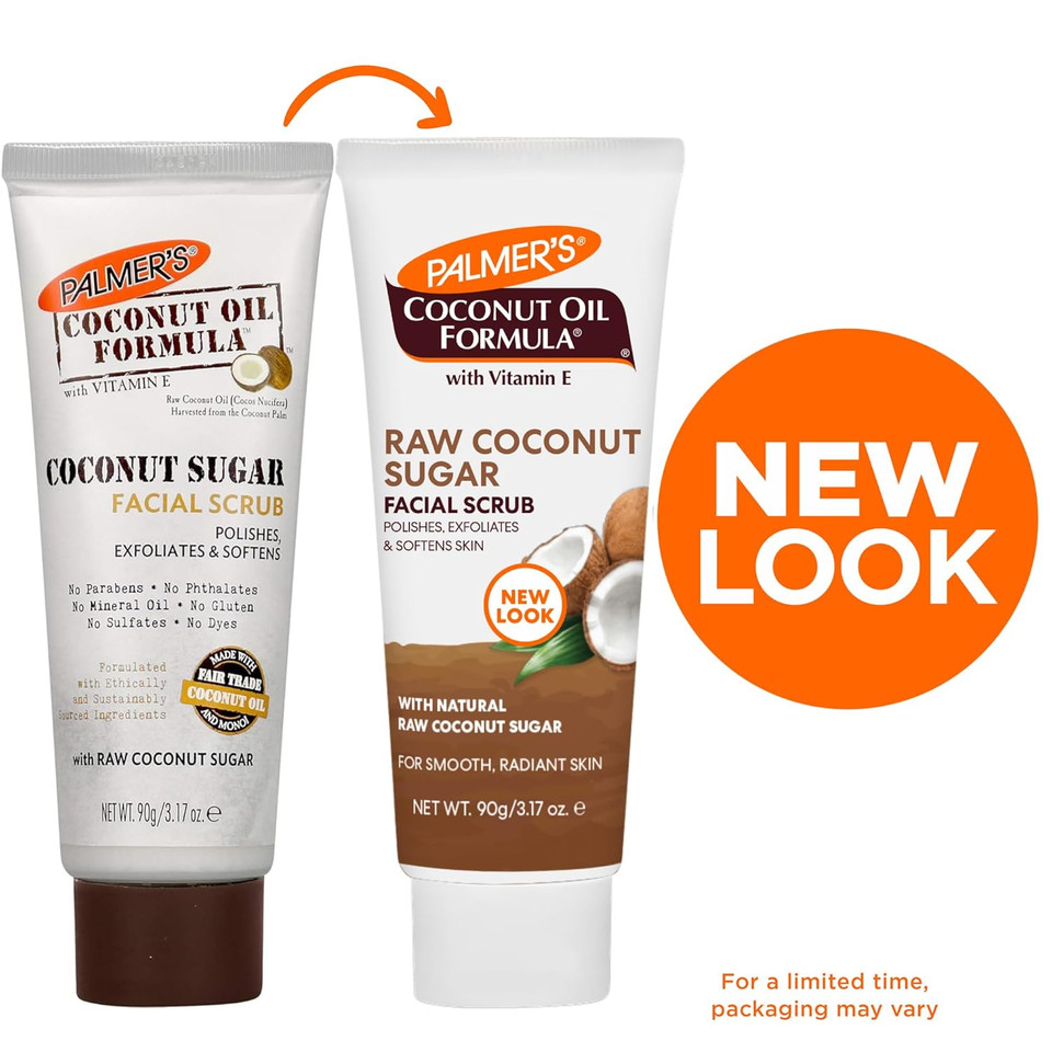 Palmer'S Coconut Oil Face Care Bundle - Face Oil & Scrub, Fair Trade & Monoi, 1 Fl Oz Oil & 3.17 Oz Scrub