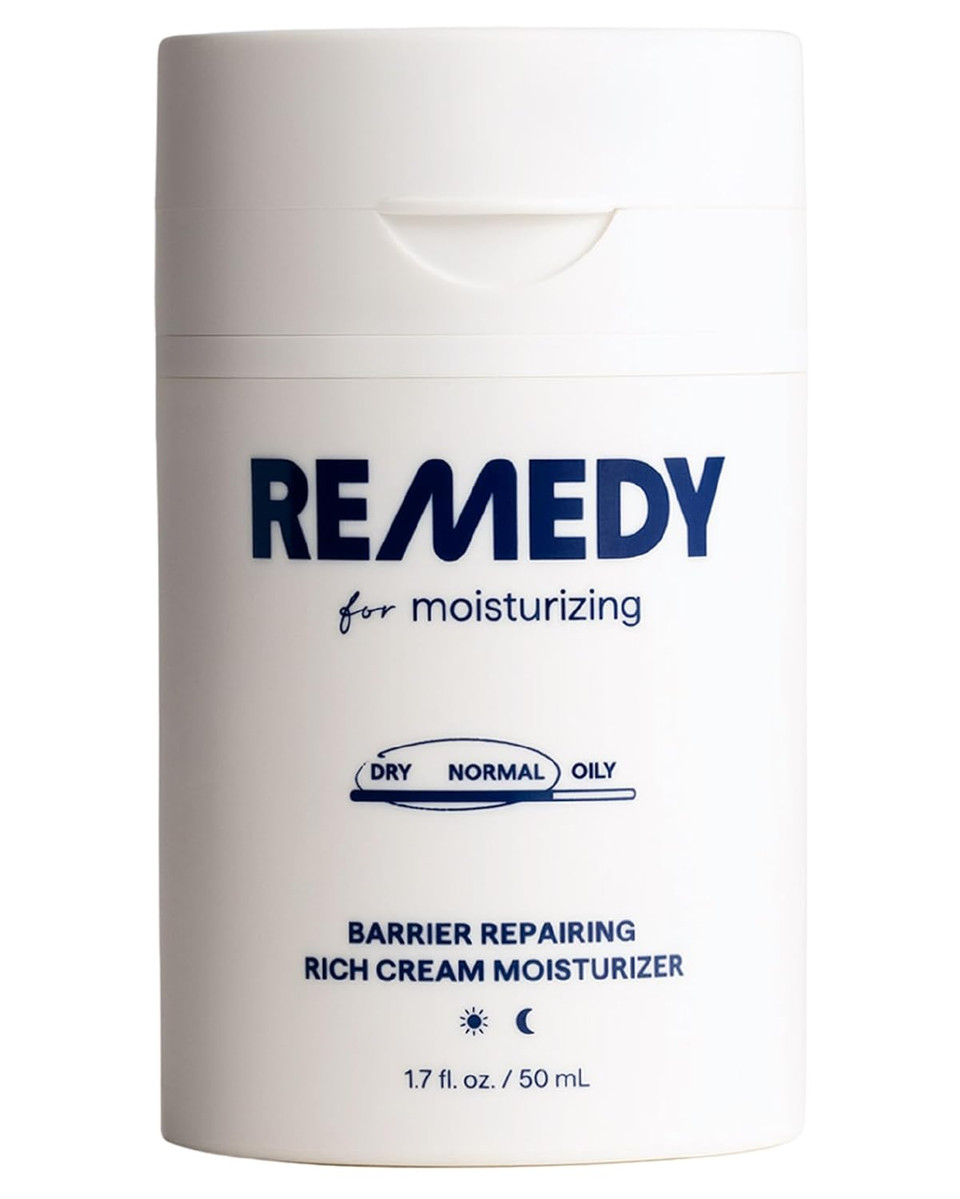 Remedy For Rich Moisture - Barrier Repairing Rich Cream Moisturizer For Normal To Dry Skin - Quadruple Ceramide Complex, Peptides, Squalane, Glycerin- By Dermatologist Dr. Shah, 1.7 Fl. Oz