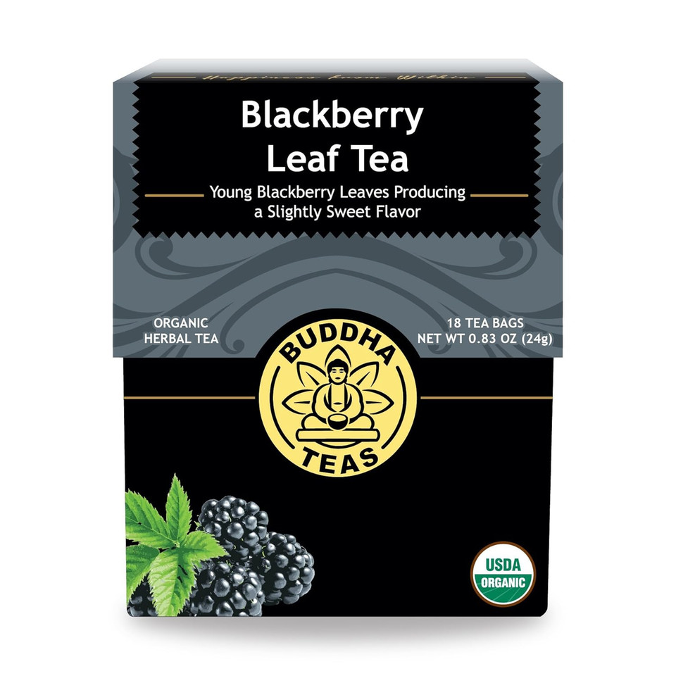Buddha Teas Organic Blackberry Leaf Tea - Ou Kosher, Usda Organic, Ccof Organic, 18 Bleach-Free Tea Bag
