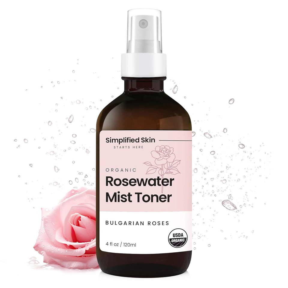 Rose Water Spray For Face & Hair - Organic Usda Certified Rosewater Facial Toner - Alcohol-Free Makeup Setting Hydrating Face Mist - Anti-Aging Toner Spray - 4 Oz Rose Water Spray For Face & Hair - Organic Usda Certified Rosewater Facial Toner - Alcohol-Free Makeup Setting Hydrating Face Mist - Anti-Aging Toner Spray - 4 Oz