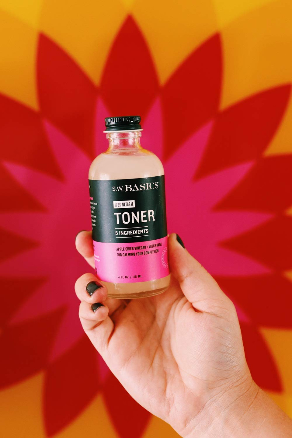 S.W. Basics Toner, Witch Hazel Face Toner For Sensitive Skin And Acne-Prone Skin, Organic And Cruelty Free, 4.0 Fl Oz