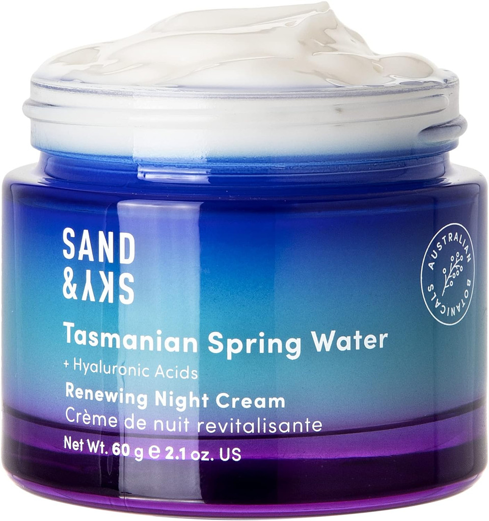 Sand & Sky Tasmanian Spring Water Deep Hydration Night Cream With 3X Hyaluronic Acid - Anti-Aging Repair Cream For Wrinkles, Boosts Collagen Production Sand & Sky Tasmanian Spring Water Deep Hydration Night Cream With 3X Hyaluronic Acid - Anti-Aging Repair Cream For Wrinkles, Boosts Collagen Production
