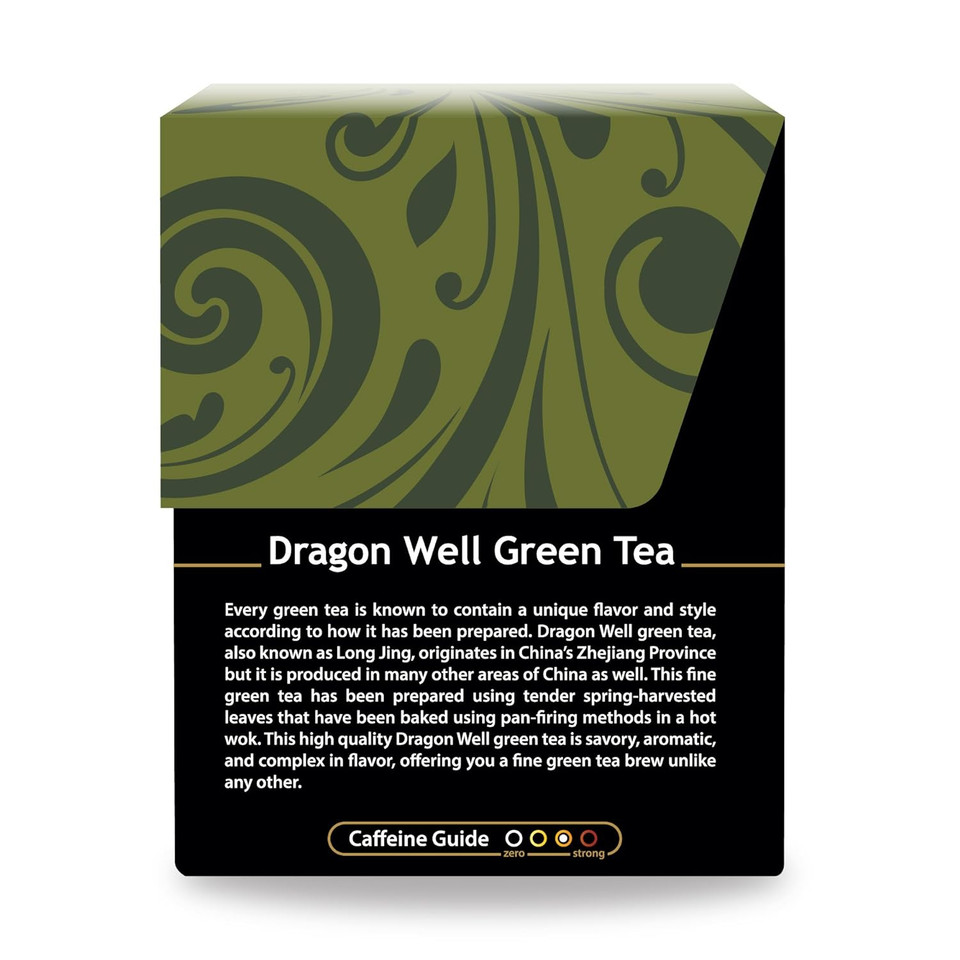 Buddha Teas Organic Dragon Well Green Tea - Ou Kosher, Usda Organic, Ccof Organic, 18 Bleach-Free Tea Bags