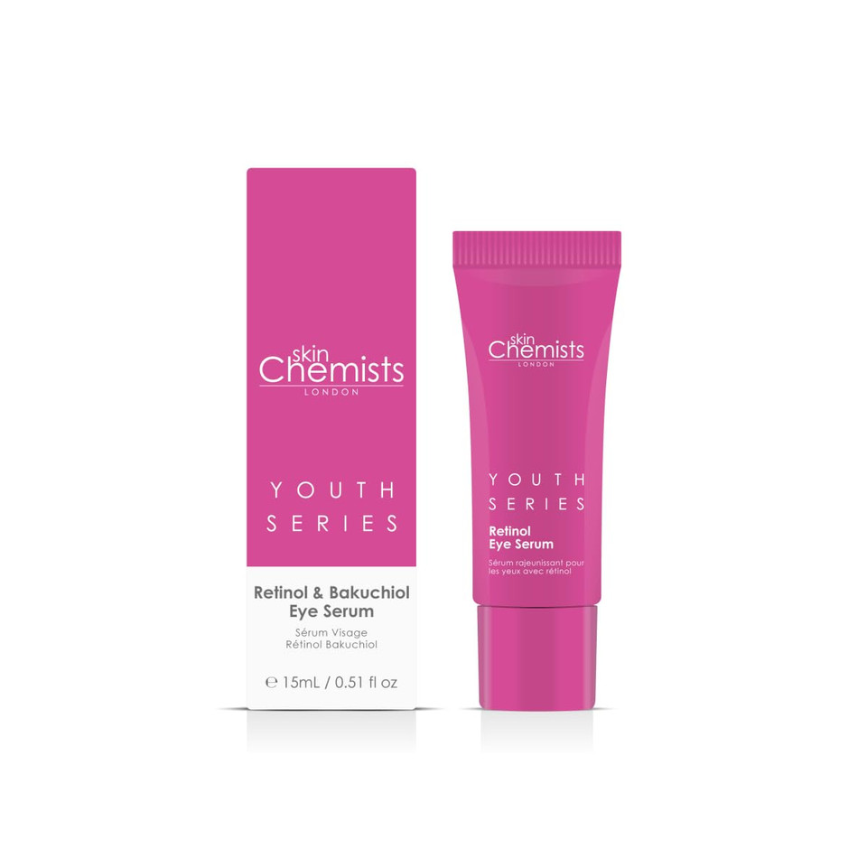 Skinchemists Retinol & Bakuchiol Eye Serum - 0.51 Fl Oz | Reduce Wrinkles, Fine Lines, And Puffiness - Advanced Anti-Aging Formula For Youthful Eyes