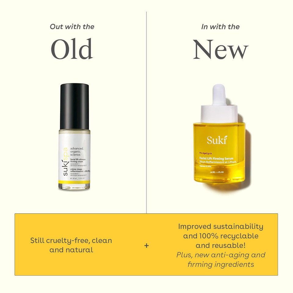 Suki Anti Aging Face Serum: Facial Lift Firming Serum - Plumping Day & Night Anti Wrinkle Serum For Face Skin Care With Hydrating Hyaluronic Acid, Retinol Alternative Bakuchiol, Plant Stem Cells 1Oz