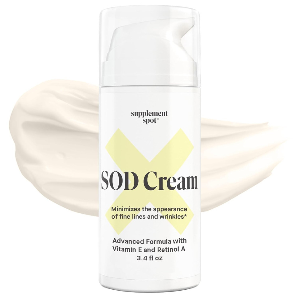 Superoxide Dismutase (Sod) Anti-Aging Cream - Face Moisturizer For Fine Lines & Wrinkles, Smooth & Firm Skin, Youthful Glow, Antioxidant-Rich Skincare, 3.4 Oz Superoxide Dismutase (Sod) Anti-Aging Cream - Face Moisturizer For Fine Lines & Wrinkles, Smooth & Firm Skin, Youthful Glow, Antioxidant-Rich Skincare, 3.4 Oz