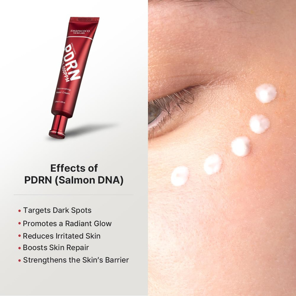 Pdrn Rejuvenating Repair Cream, 99.9% Pure Salmon (Sodium Dna), Bakuchiol, Cica Exosome, Niacinamide, Aging Care, Wrinkle Care, Intensive Glow, Skin Elasticity, 40Ml 1.35 Fl Oz