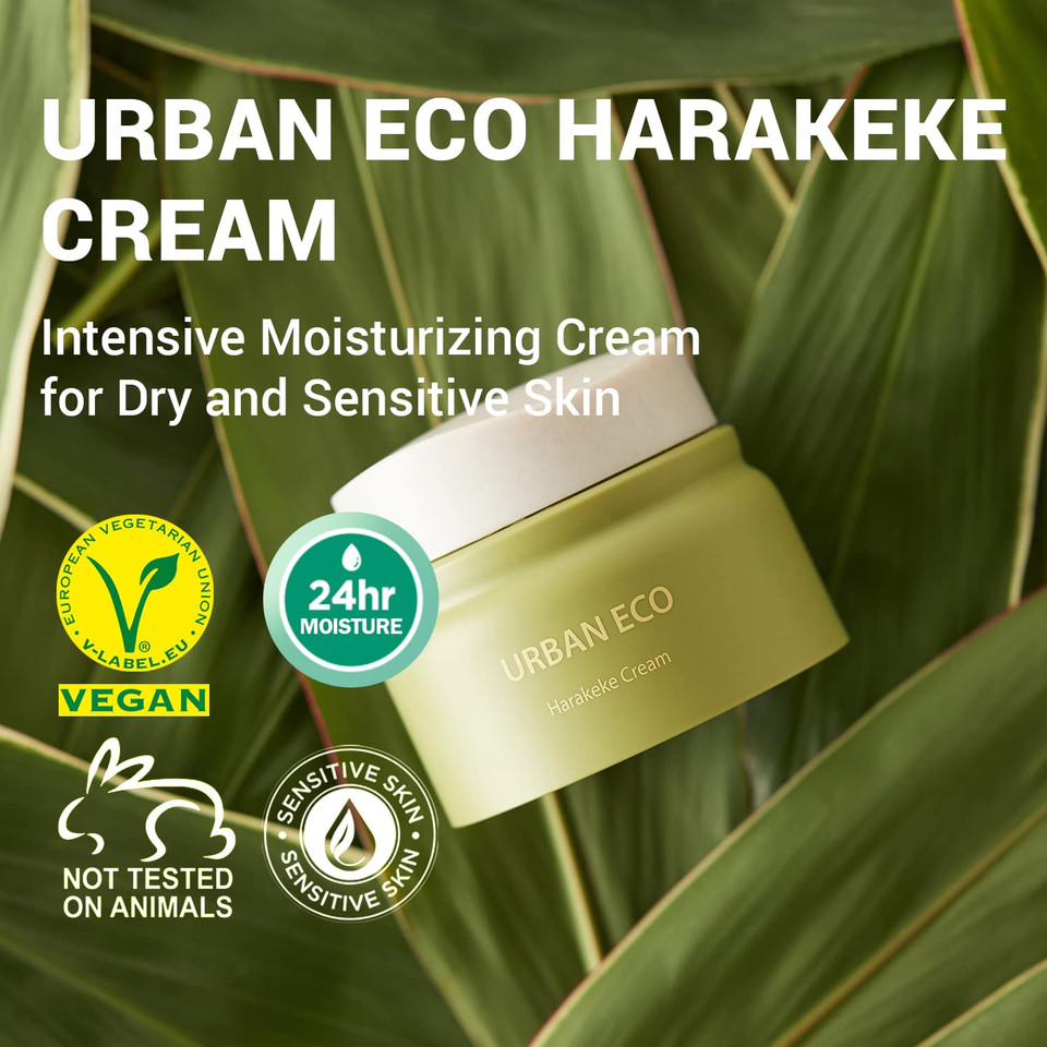 Thesaem Urban Eco Harakeke Cream 1.69Oz.  Vegan Face Moisturizer With Harakeke Extracts And Hyaluronic Acid - Soft Melting Texture Facial Cream For Hydration And Intense Nourishment