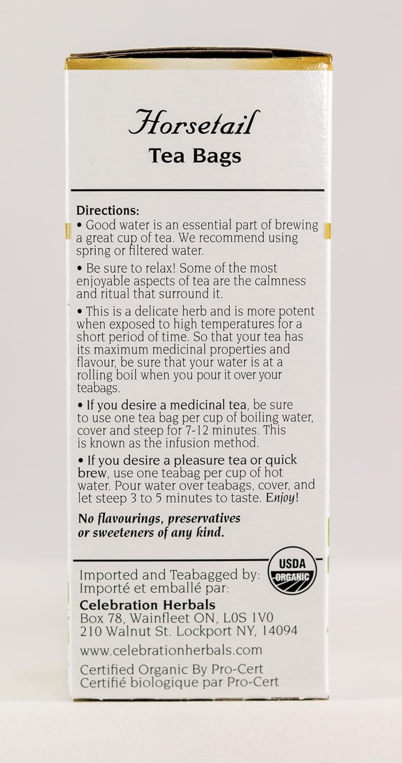 Celebration Herbals Horsetail Tea Organic 24 Bag, 1.16 0Z
