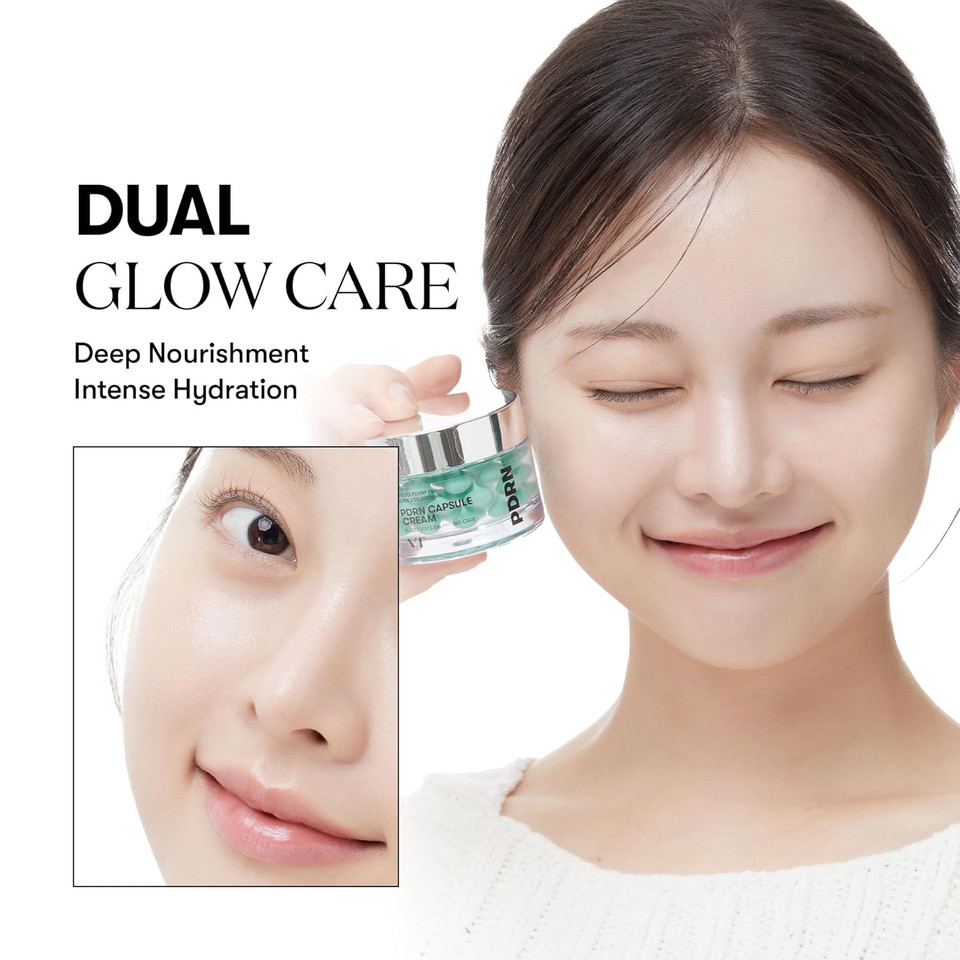 Vt Cosmetics Pdrn Capsule Cream 100, Hydrating Face Moisturizer With 100,000Ppm Pdrn, Hyaluronic Acid, 9 Peptides, Firming & Plumping Nourishing Cream, Korean Skin Care (1.69 Fl. Oz.)