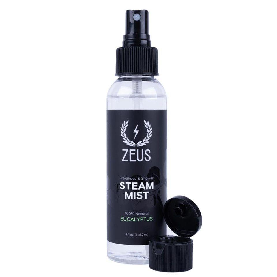 Zeus 100% Natural Eucalyptus Oil Steam Mist, Aromatherapy Spray For Shower, Sauna, Bath & Pre-Shave, Nasal Relief & Spa-Inspired Refreshment (Made In Usa) 4 Oz Zeus 100% Natural Eucalyptus Oil Steam Mist, Aromatherapy Spray For Shower, Sauna, Bath & Pre-Shave, Nasal Relief & Spa-Inspired Refreshment (Made In Usa) 4 Oz