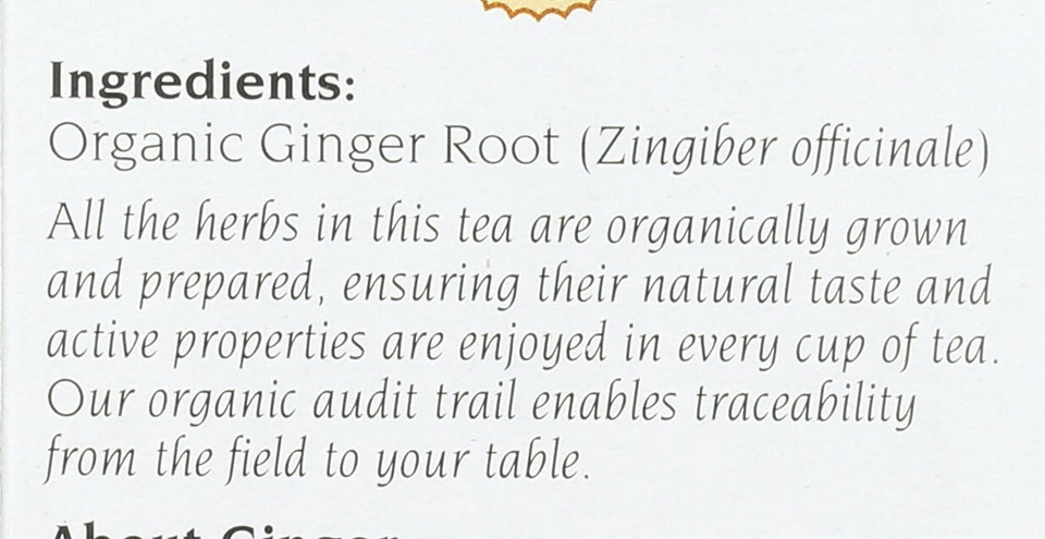 Celebration Herbals Organic Ginger Root Tea, 24 Ct