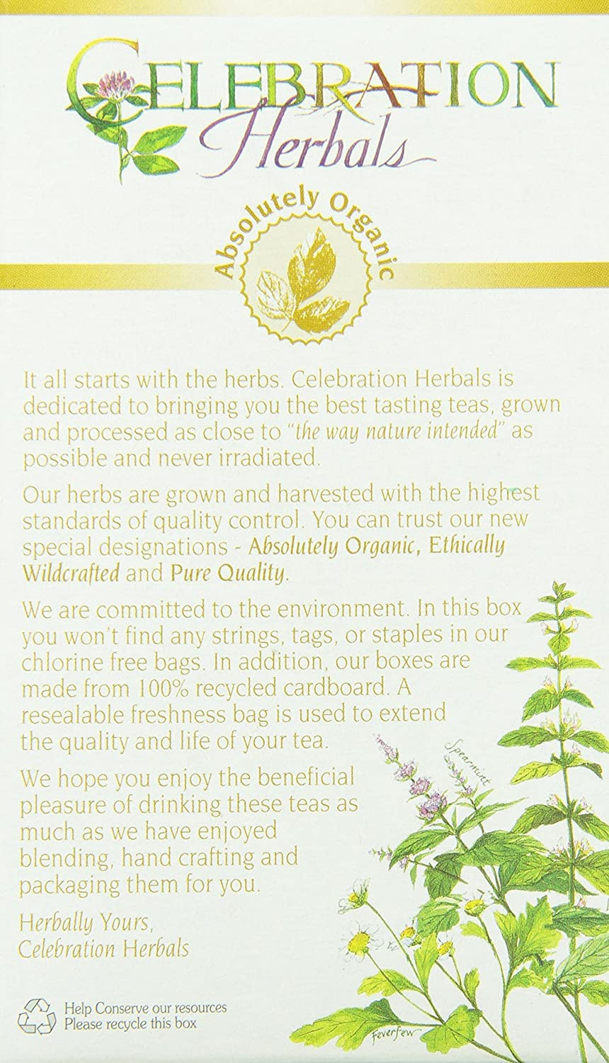 Celebration Herbals Organic Sage Leaf Caffeine Free 2 Pack -- 48 Herbal Tea Bags