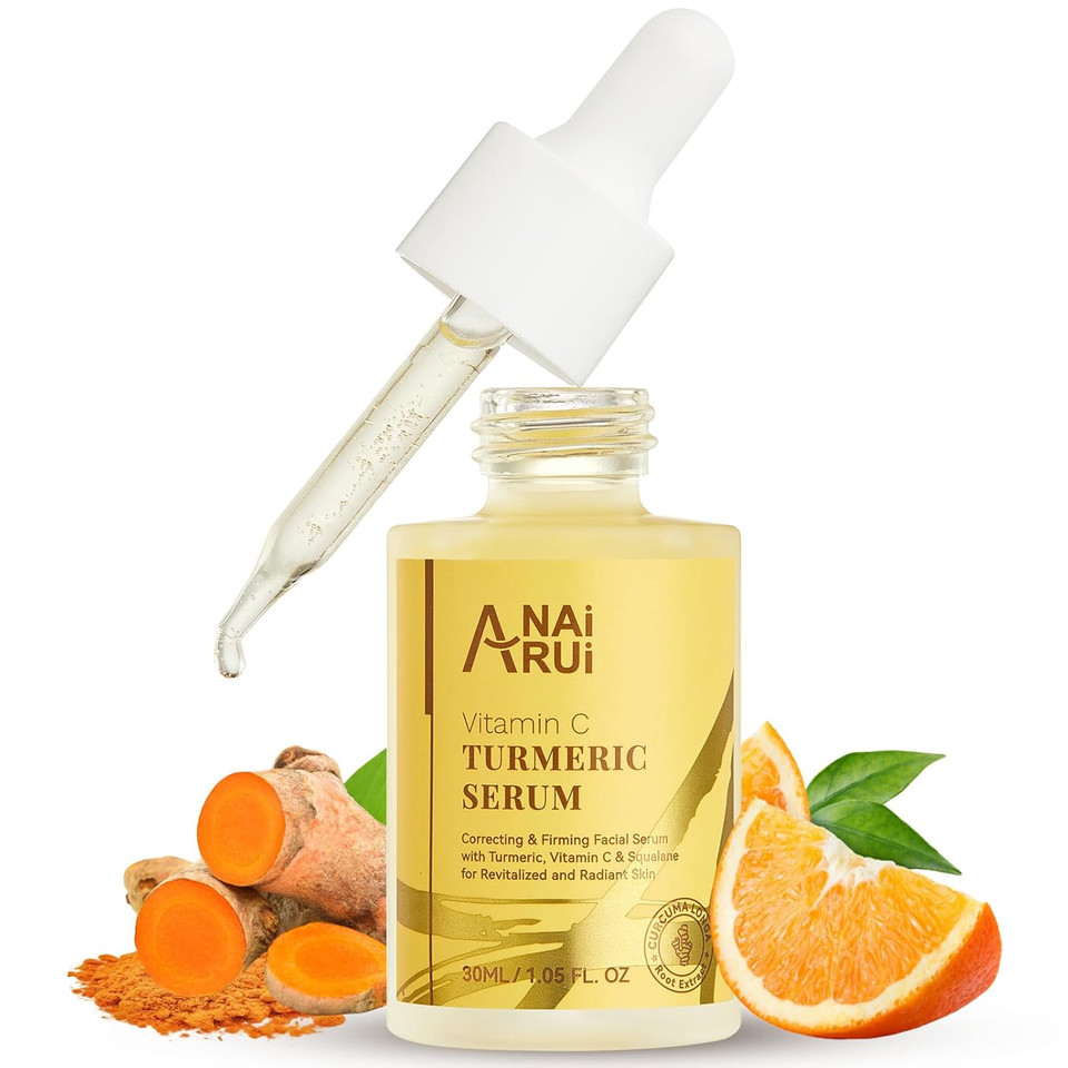 Anai Rui Turmeric Vitamin C Face Serum, Glowing Turmeric Facial Serum, Anti-Aging Facial Serum For Wrinkles, Evening Tone, Moisturizing - 1.05 Fl.Oz Anai Rui Turmeric Vitamin C Face Serum, Glowing Turmeric Facial Serum, Anti-Aging Facial Serum For Wrinkles, Evening Tone, Moisturizing - 1.05 Fl.Oz