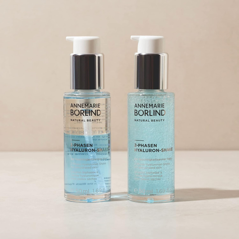 Annemarie Börlind - 2 Phase Hyaluronan Shake - Hyaluronic Acid + Aloe Vera + Black Forest Rose Stem Cells For Intense Hydration - Moisturizing, Plumping, Nourishing - 1.69 Fl. Oz