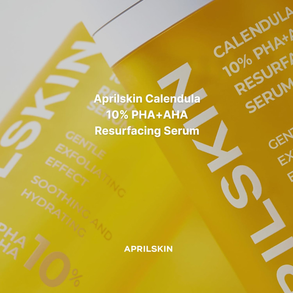 Aprilskin Calendula10% Pha+Aha Resurfacing Serum | Vegan, Cruelty-Free | Dry, Sensitive, Acne-Prone Skin