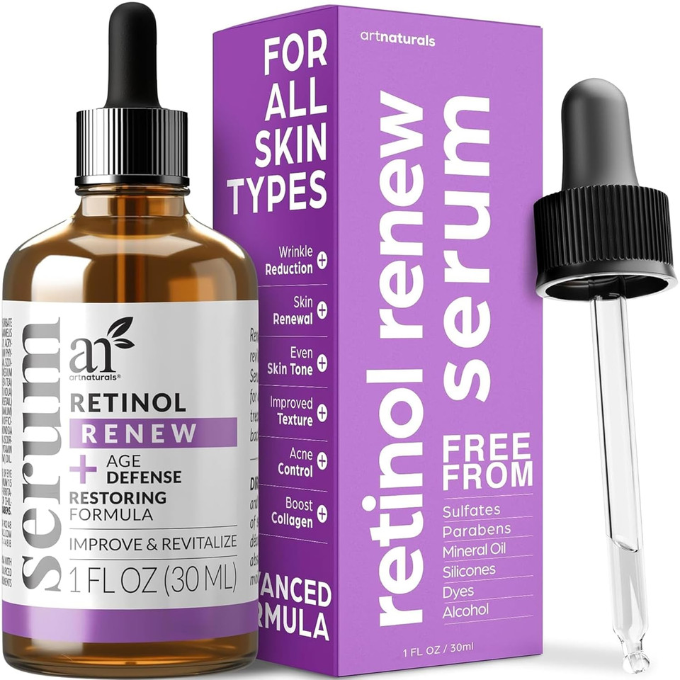 Artnaturals Retinol Serum For Face - With Vitamin C, 2.5% Retinol Oil & Hyaluronic-Acid - Skin Clearing - Anti-Aging, Anti-Wrinkle Eye Serum - Skin Repair, Night Therapy (1 Fl Oz / 30Ml) (Anga-0127)