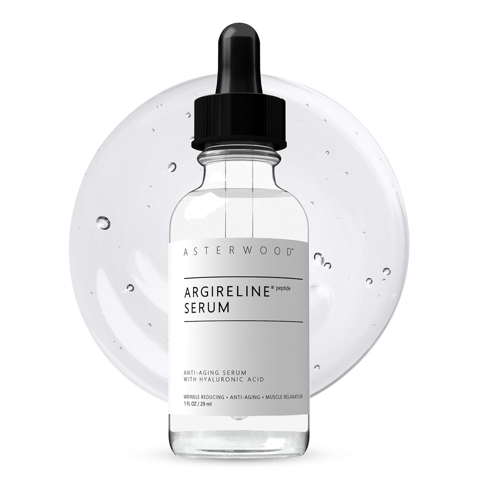 Asterwood Argireline Serum With Hyaluronic Acid - Peptide Serum For Face - Wrinkle Reducing, Anti-Aging, Nourishing - Fragrance-Free - 1 Fl Oz Asterwood Argireline Serum With Hyaluronic Acid - Peptide Serum For Face - Wrinkle Reducing, Anti-Aging, Nourishing - Fragrance-Free - 1 Fl Oz