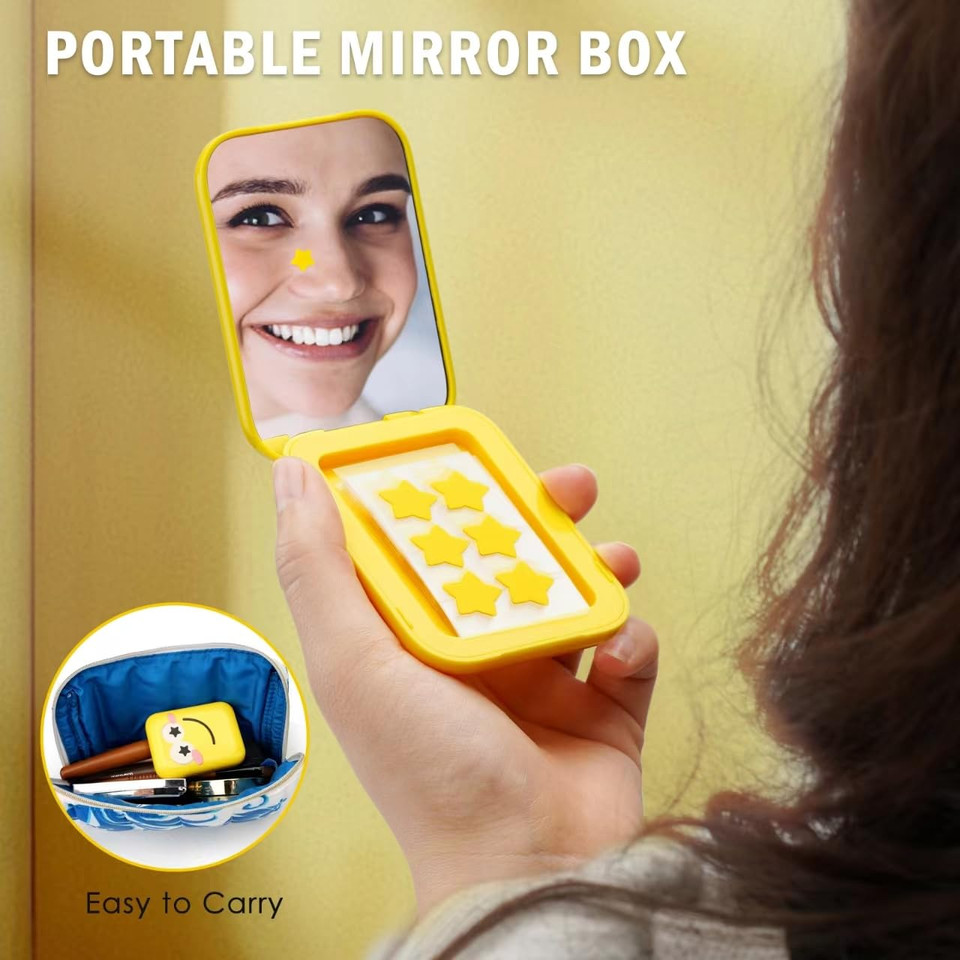 Auslka Star Pimple Patches - 150 Count - Hydrocolloid Pimple Patches,Cute Star Shape, Blue Colors,Spot Stickers For Face And Skin,Temporary Mirror