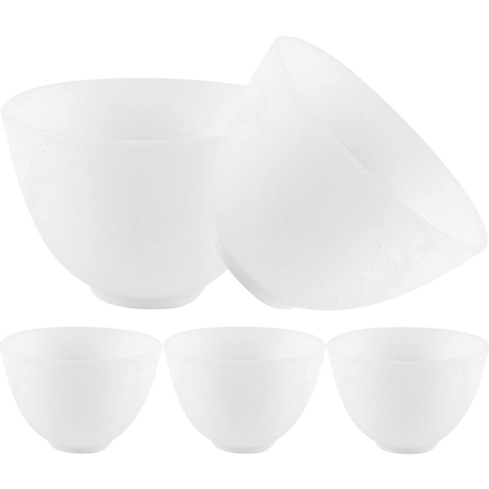 Silicone Bowl 5 Pcs Silicone Facial Mask Mixing Bowls Mud Masks Bowls Skin Care Mixing Tools For Home Women Salon Diy Craft Spa Kit