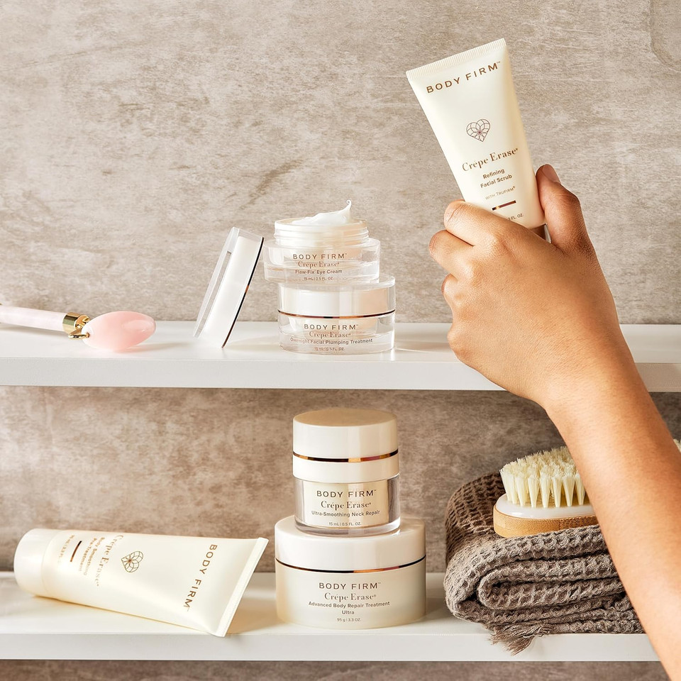 Crepe Erase Refining Facial Scrub, Anti-Aging Skin Care, Exfoliating Face Wash With Gentle Aha Bha Exfoliators, Exfoliating Pre Treatment For Wrinkle & Crepe Skin, Promotes Collagen, 6 Fl Oz