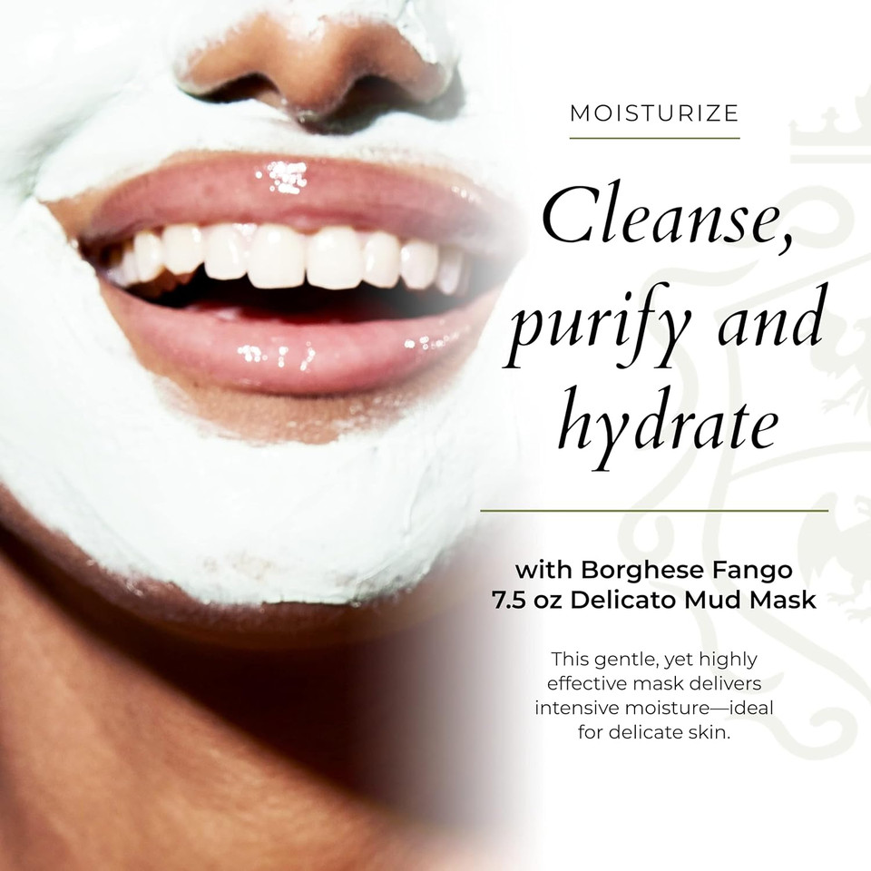 Borghese Advanced Fango Delicato Moisturizing Mud Mask, Gentle Hydration For Delicate Skin