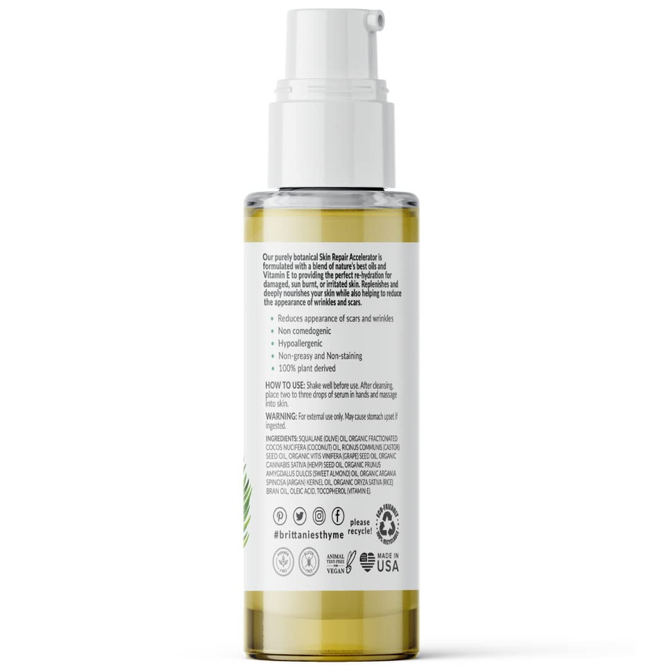 Brittanie'S Thyme Skin Repair Accelerator For C Section Recovery, Scars And Stretchmarks | Natural, Non-Toxic Healing Treatment, Dermatologist Recommended, Deeply Nourishes, Reduces Wrinkles