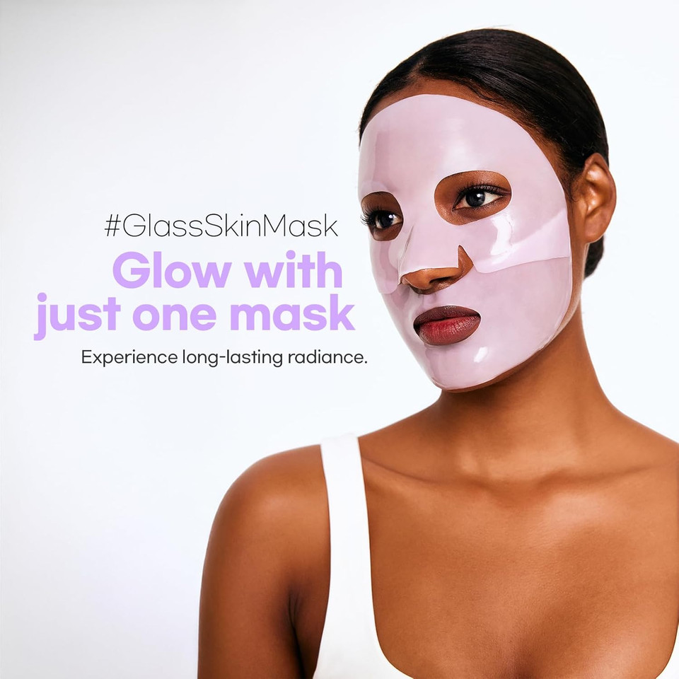 Cell Fusion C Glass Skin Collagen Mask, 1.23 Oz. X 5 Sheets, Overnight Hydrogel Mask With Triple Collagen & Niacinamide, Hydrating And Plumping, Korean Skincare