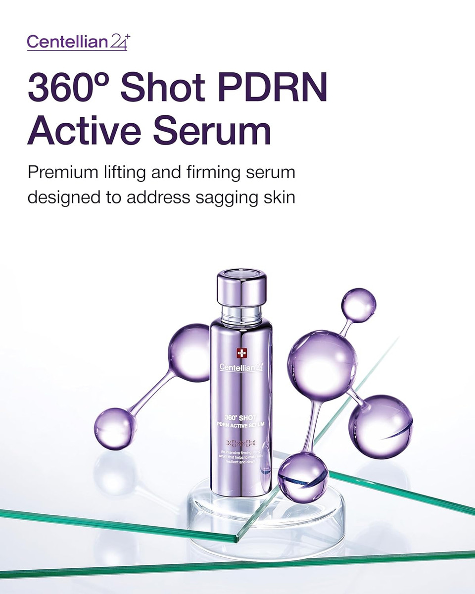 Centellian 24 360º Shot Pdrn Active Serum (1.69Fl Oz) - Intense Hydration & Skin Firming Serum For A Youthful Appearance, Korean Skin Care. Pdrn, Ribbon Collagen & Hyaluronic Acid