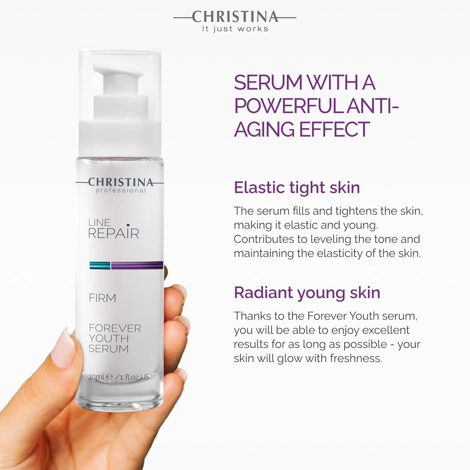 Christina Line Repair Firm Forever Youth Serum For Face | Unleash Anti-Aging Power | Rejuvenate, Tighten, And Moisturize With Face Serum | For All Skin Types 30Ml / 1 Fl.Oz Christina Line Repair Firm Forever Youth Serum For Face | Unleash Anti-Aging Power | Rejuvenate, Tighten, And Moisturize With Face Serum | For All Skin Types 30Ml / 1 Fl.Oz