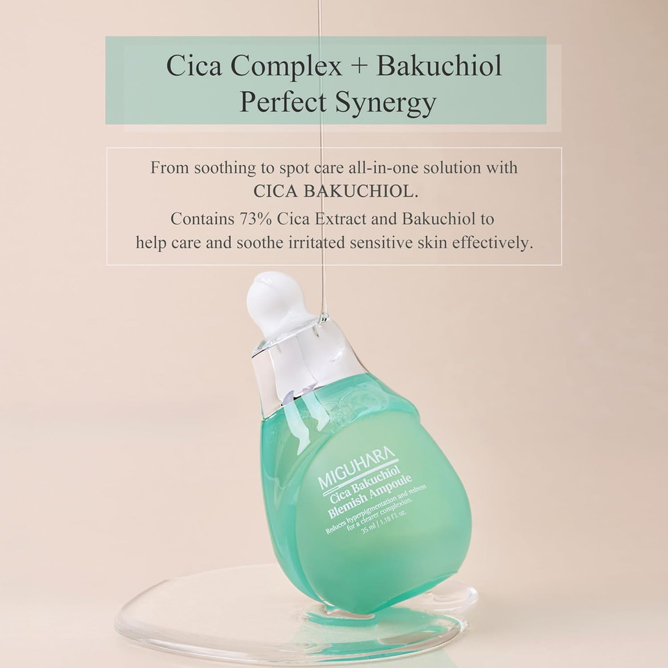 Cica Bakuchiol Blemish Ampoule | Korean Skincare Ampoule (35Ml/1.18 Fl.Oz.)