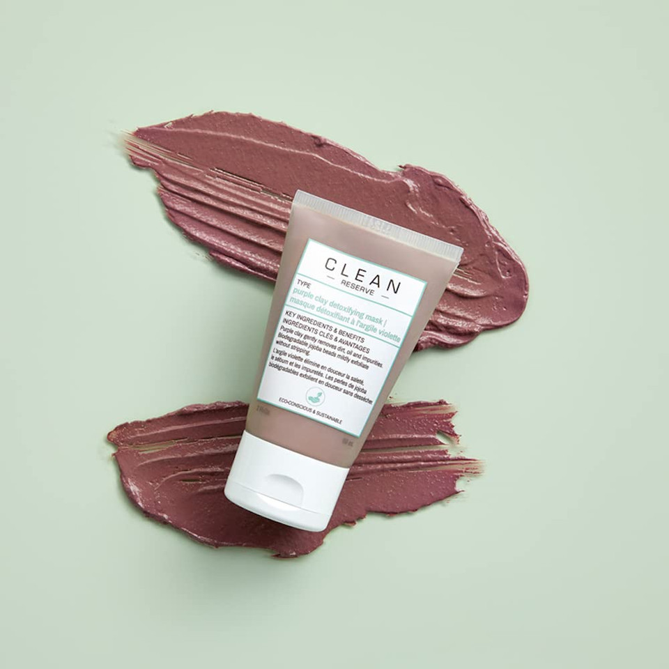 Clean Reserve Purple Clay Detoxifying Face Mask | Vegan