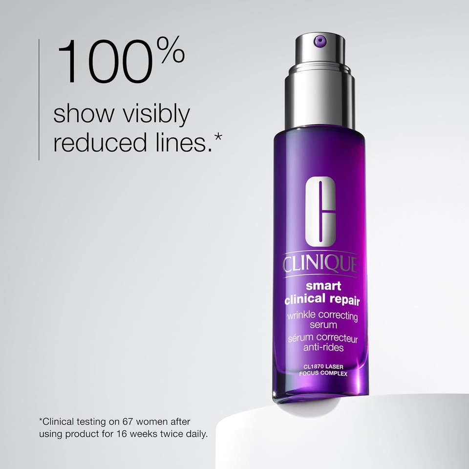 Clinique Smart Clinical Repair Wrinkle Correcting Face Serum With Hyaluronic Acid, Peptides + Advanced Retinoid Serum | Anti-Aging + Hydrating Clinique Smart Clinical Repair Wrinkle Correcting Face Serum With Hyaluronic Acid, Peptides + Advanced Retinoid Serum | Anti-Aging + Hydrating