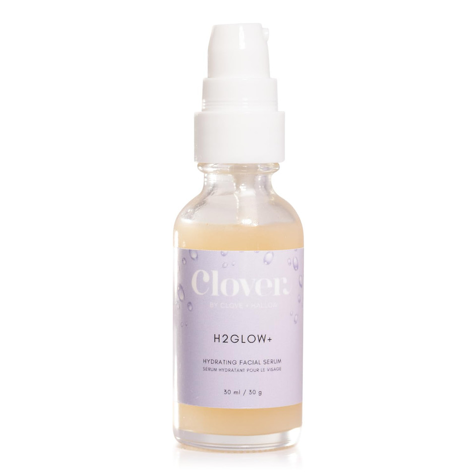 Clover H2Glow+ Hydrating Antioxidant Serum | Deep Moisturizing Anti-Aging Facial Serum | Hydrate Layers Of Dry Skin, Plump, And Smooth Fine Lines | Cruelty-Free & Vegan - 30Ml