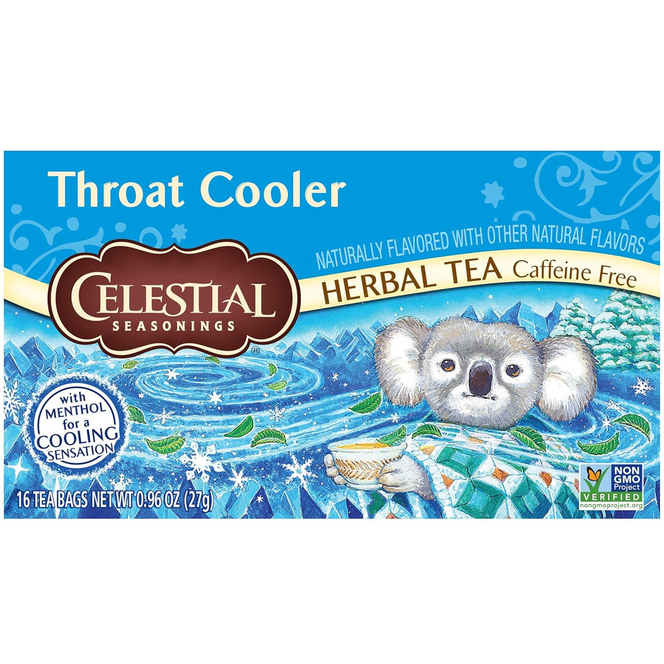 Celestial Seasonings Throat Cooler Herbal Tea, 16 Count1 Count (Pack Of 16)