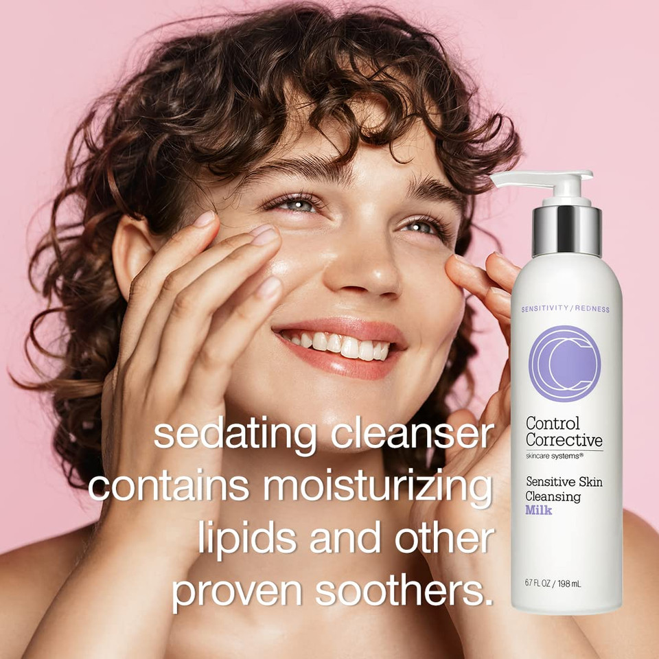 Control Corrective Sensitive Skin Cleansing Milk & Sensitive Skin Enzyme Mask - Calming Cleanser & Hydration
