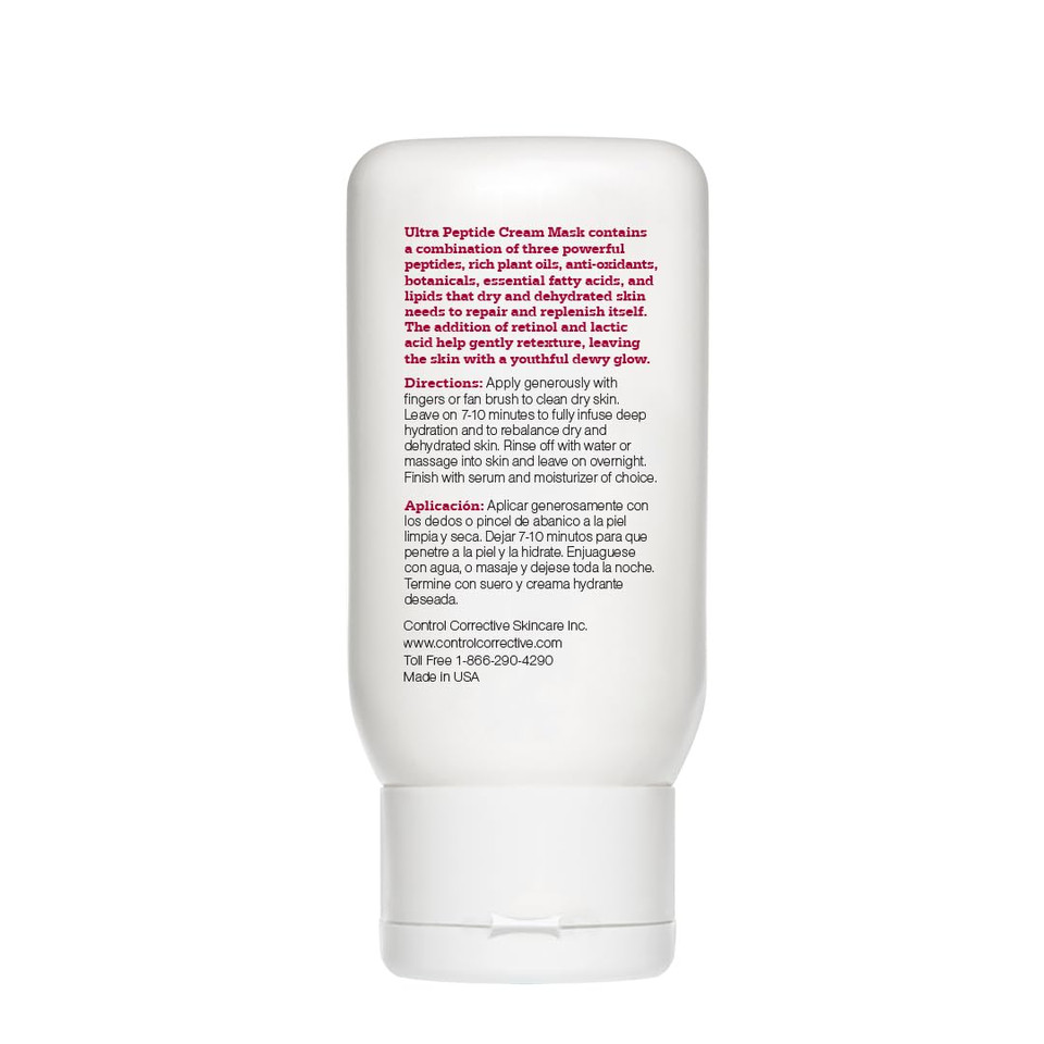 Control Corrective Ultra Peptide Cream Mask, 2.5 Oz - Advanced Peptide, Retinol & Lactic Acid Anti Aging Mask, Revitalize Collagen & Elastin Production To Smooth Skin, Restores Plumpness & Hydration